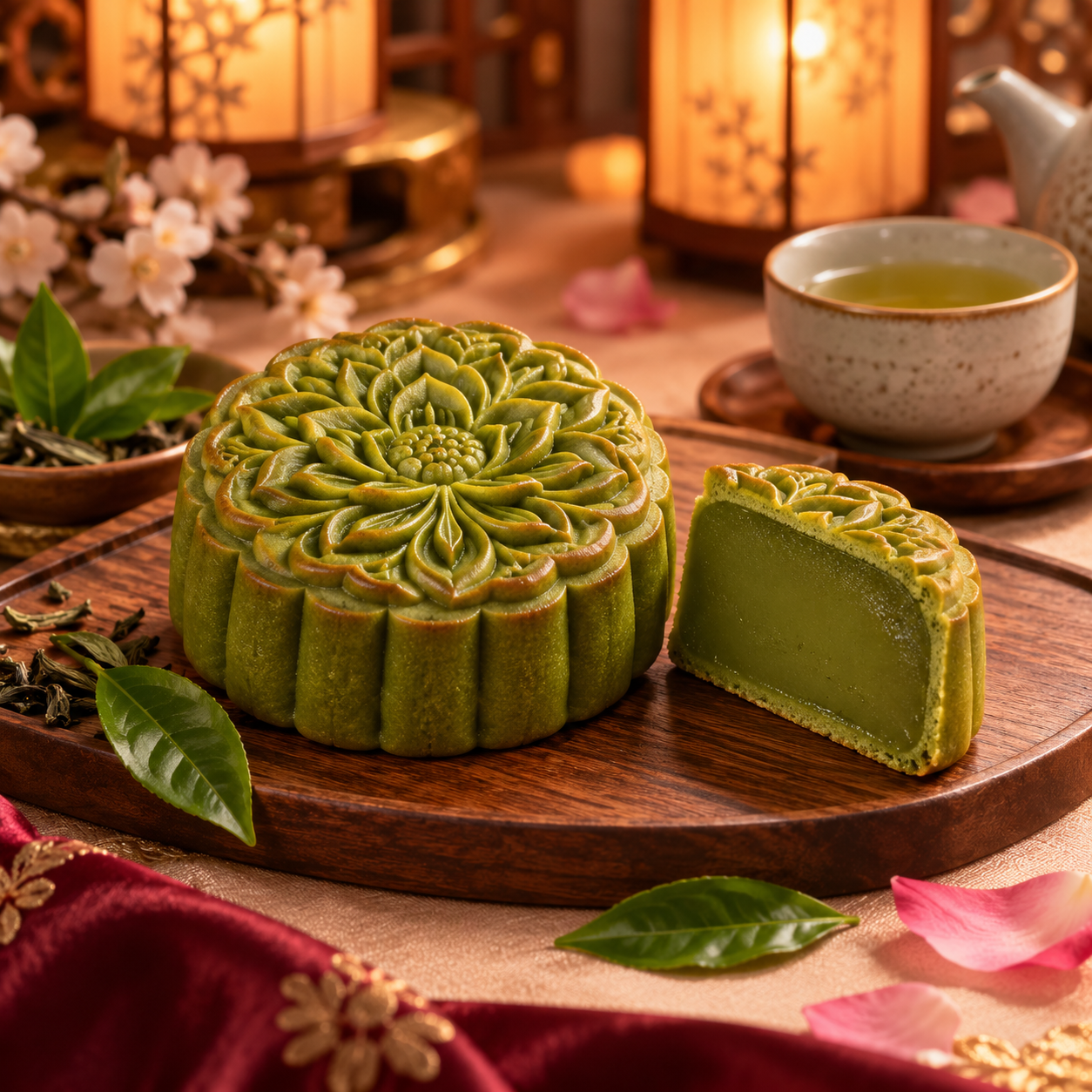 Ảnh minh họa bánh sắc xanh